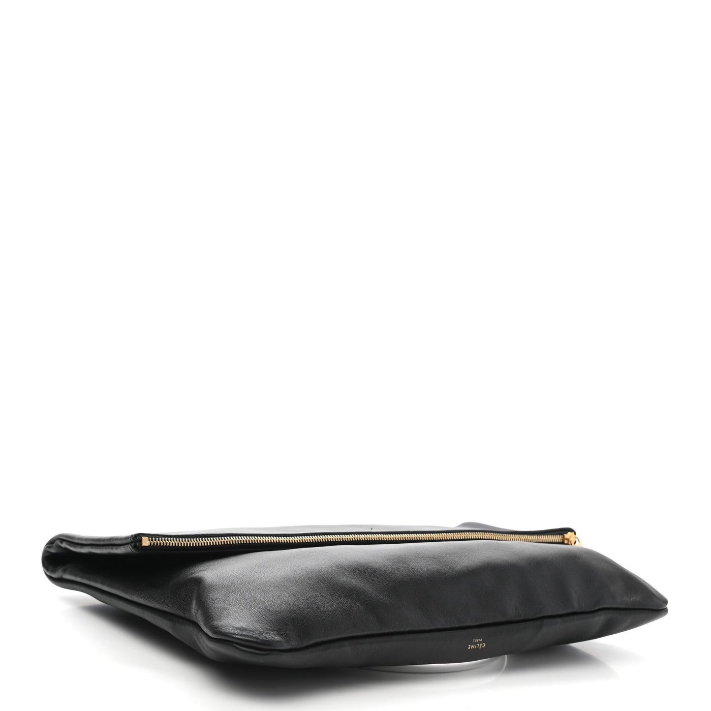 Calfskin Folded Clutch Black Grass