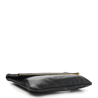 Celine Calfskin Folded Clutch Black Grass 5 of 14