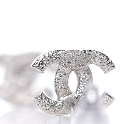 Chanel Crystal Timeless CC Earrings Silver 3 of 3