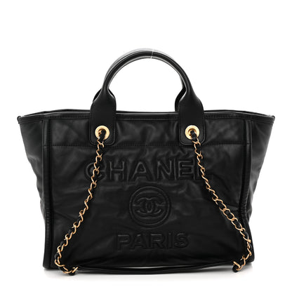 Chanel Calfskin Small Deauville Tote Black 1 of 11