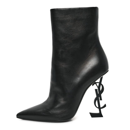 Saint Laurent Calfskin Opyum Ankle Boots 39 Black 1 of 10