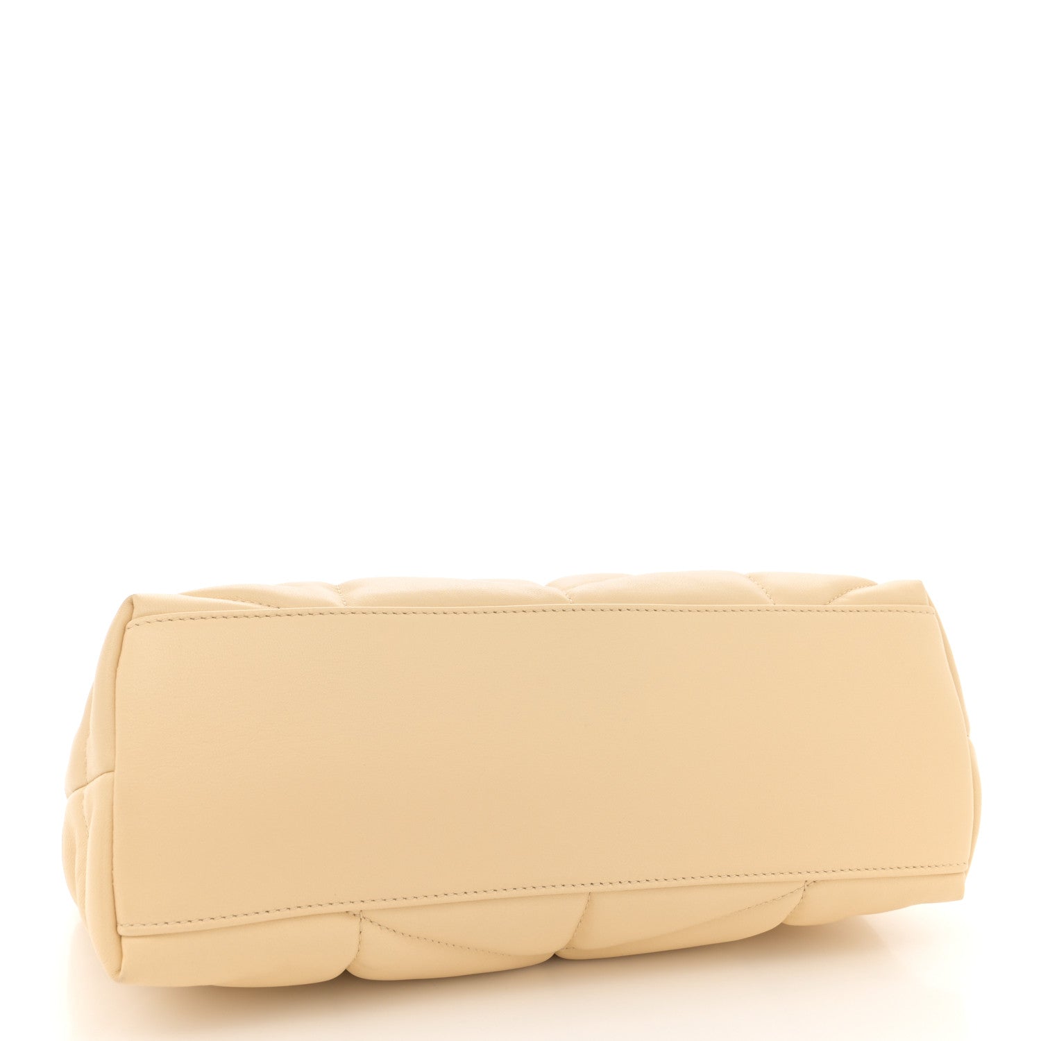Saint Laurent Lambskin Quilted Small Loulou Puffer Monogram Chain Satchel Jaune Pale 4 of 10