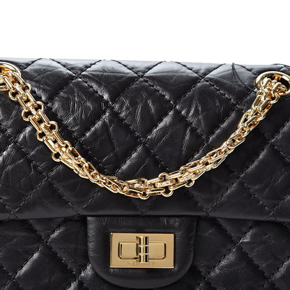 Chanel Aged Calfskin Quilted 2.55 Reissue Mini Flap Black 9 of 10