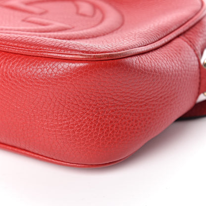 Gucci Pebbled Calfskin Small Soho Disco Bag Tabasco Red 6 of 13