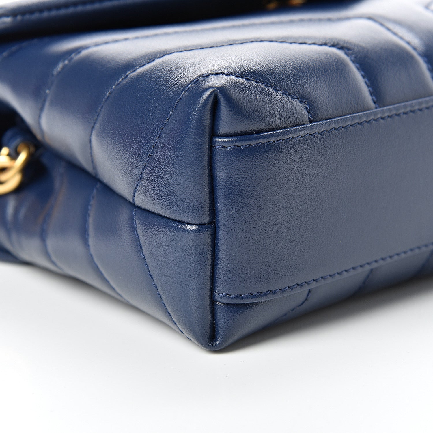 Saint Laurent Calfskin Y Quilted Monogram Toy Loulou Crossbody Bag New Cobalt 8 of 11