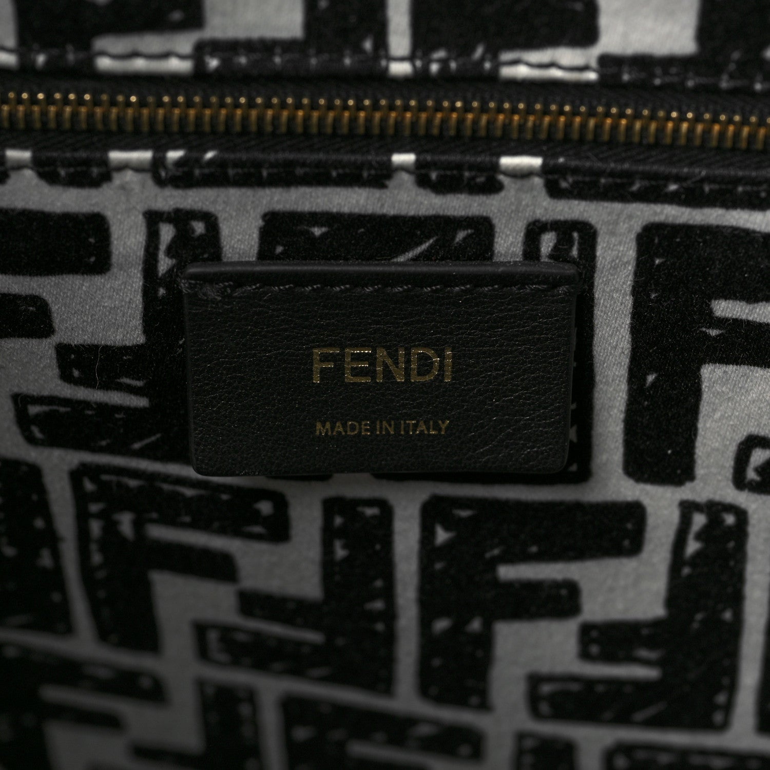 Fendi X JOSHUA VIDES Coated Canvas Stamp Patch Shopping Tote White Black 6 of 8