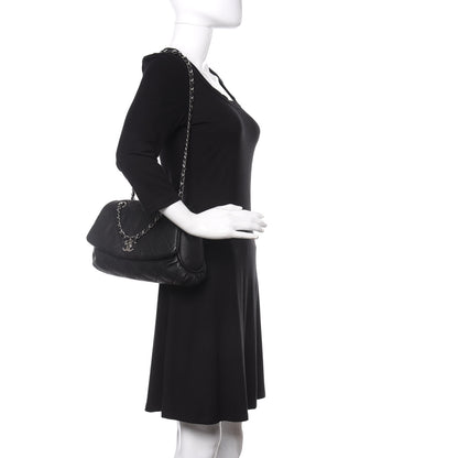 Chanel Grained Calfskin Single Flap Black 2 of 11