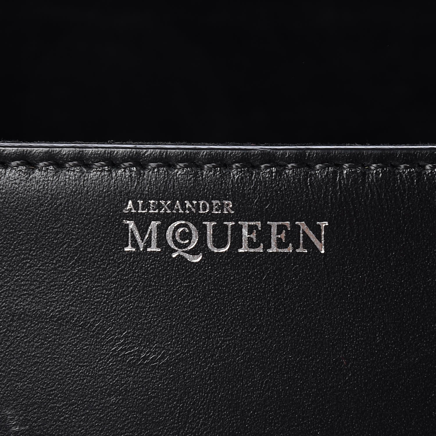 Alexander McQueen Soft Calfskin Small Enamel Plate Heroine Powder Black 6 of 8