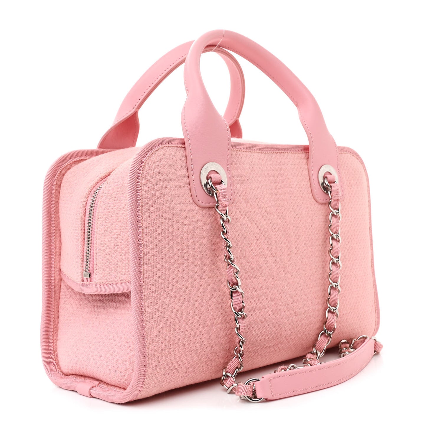 Canvas Deauville Small Bowling Bag Pink