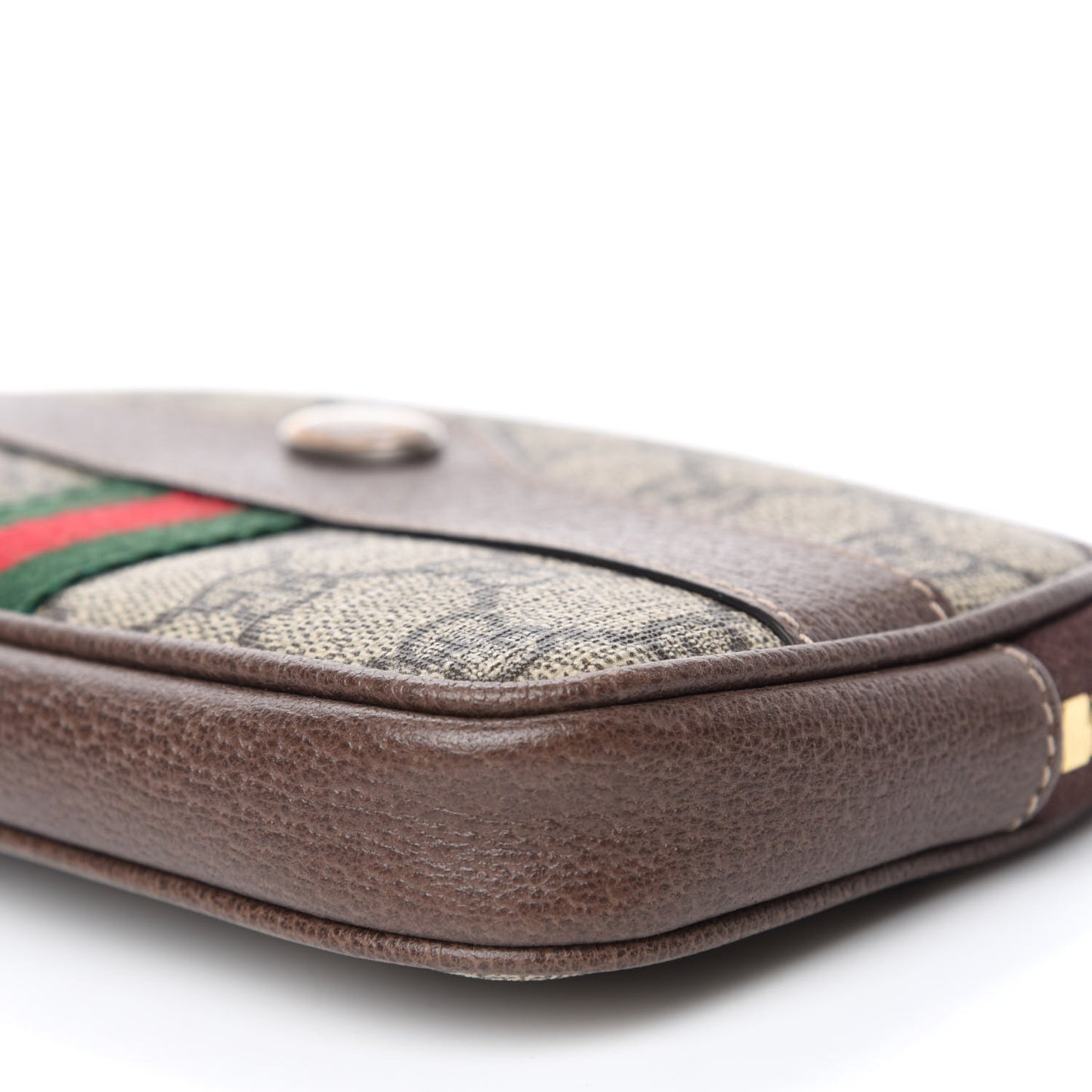 GG Supreme Monogram Ophidia Belted iPhone Case 75 30 Dark Brown