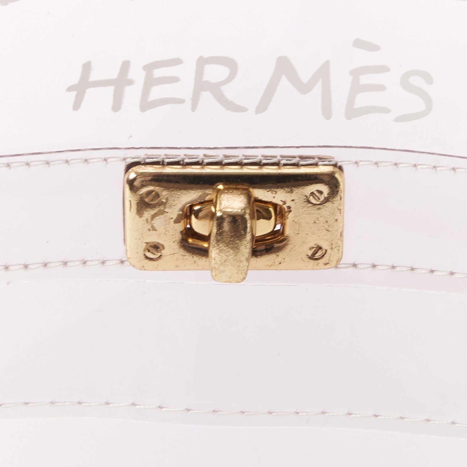 Hermes Vinyl Souvenir De L'Exposition Kelly Transparent 8 of 8