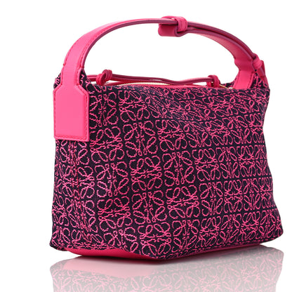 Loewe Jacquard Anagram Calfskin Small Cubi Bag Pink 3 of 8