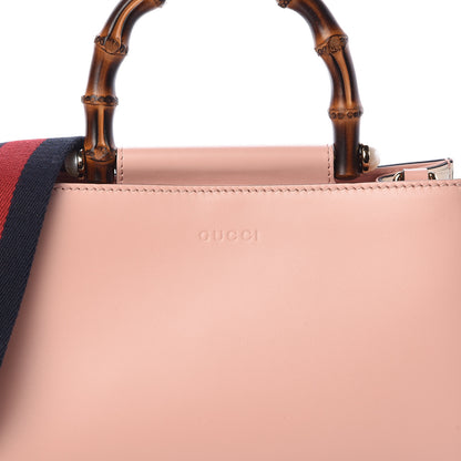 Gucci Nappa Bamboo Web Mini Nymphaea Top Handle Bag Perfect Pink Mystic White 7 of 11