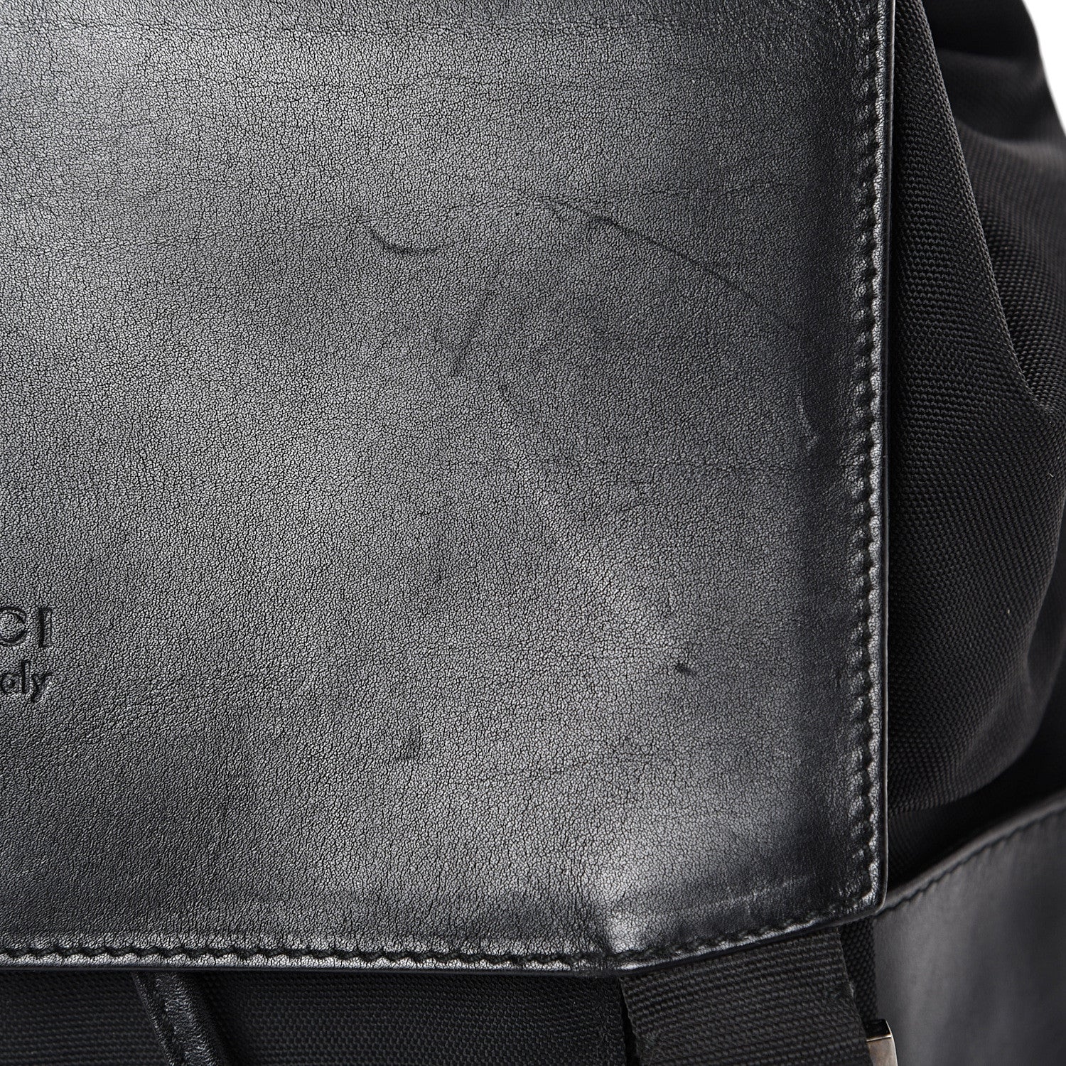Gucci Calfskin Canvas Backpack Black 13 of 14