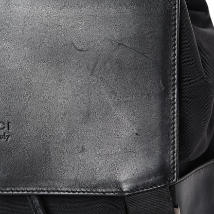 Gucci Calfskin Canvas Backpack Black 13 of 14