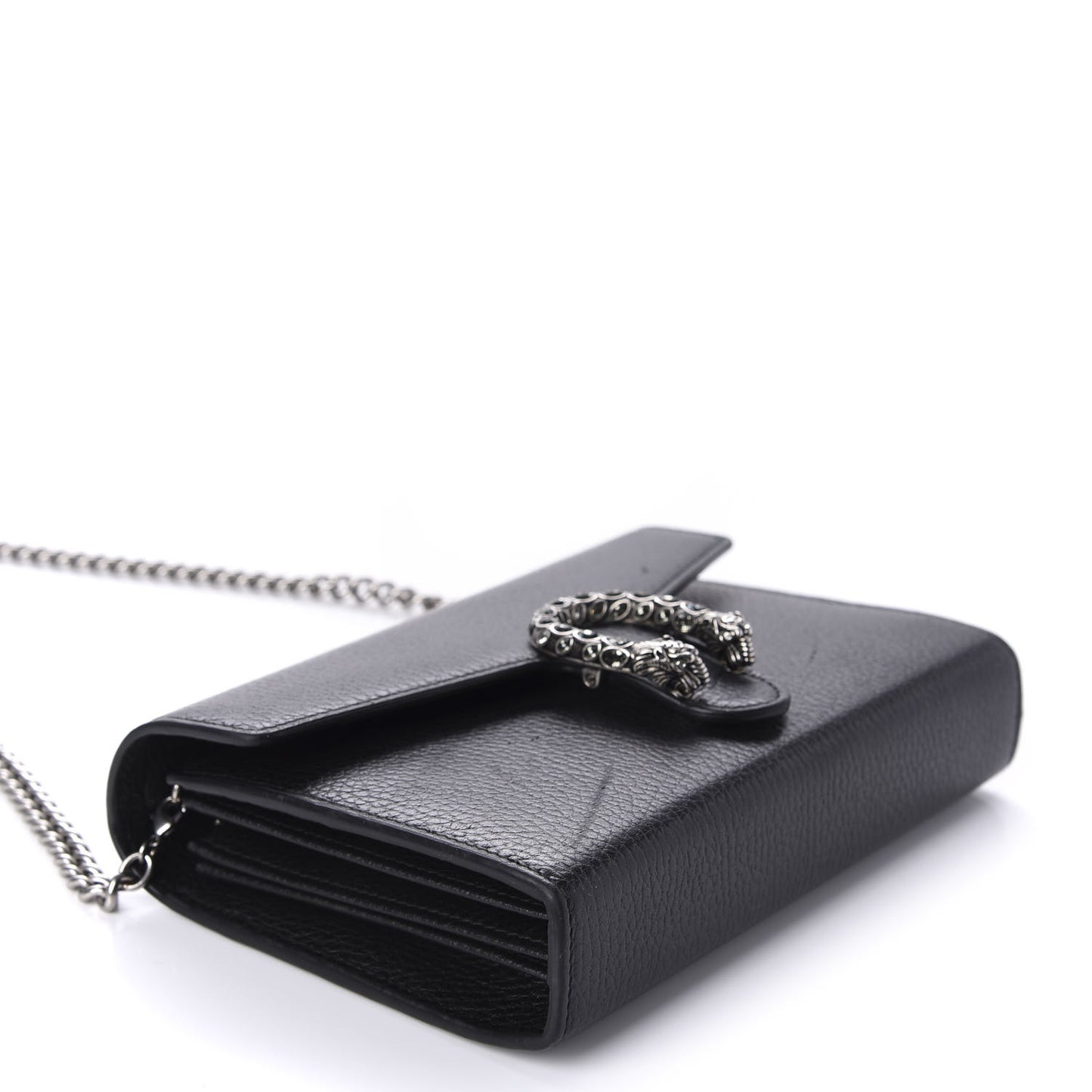 Calfskin Mini Dionysus Chain Wallet Black