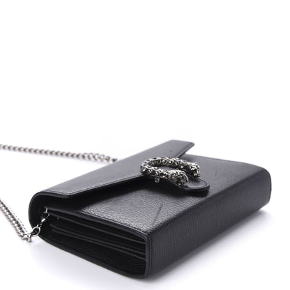 Gucci Calfskin Mini Dionysus Chain Wallet Black 4 of 11