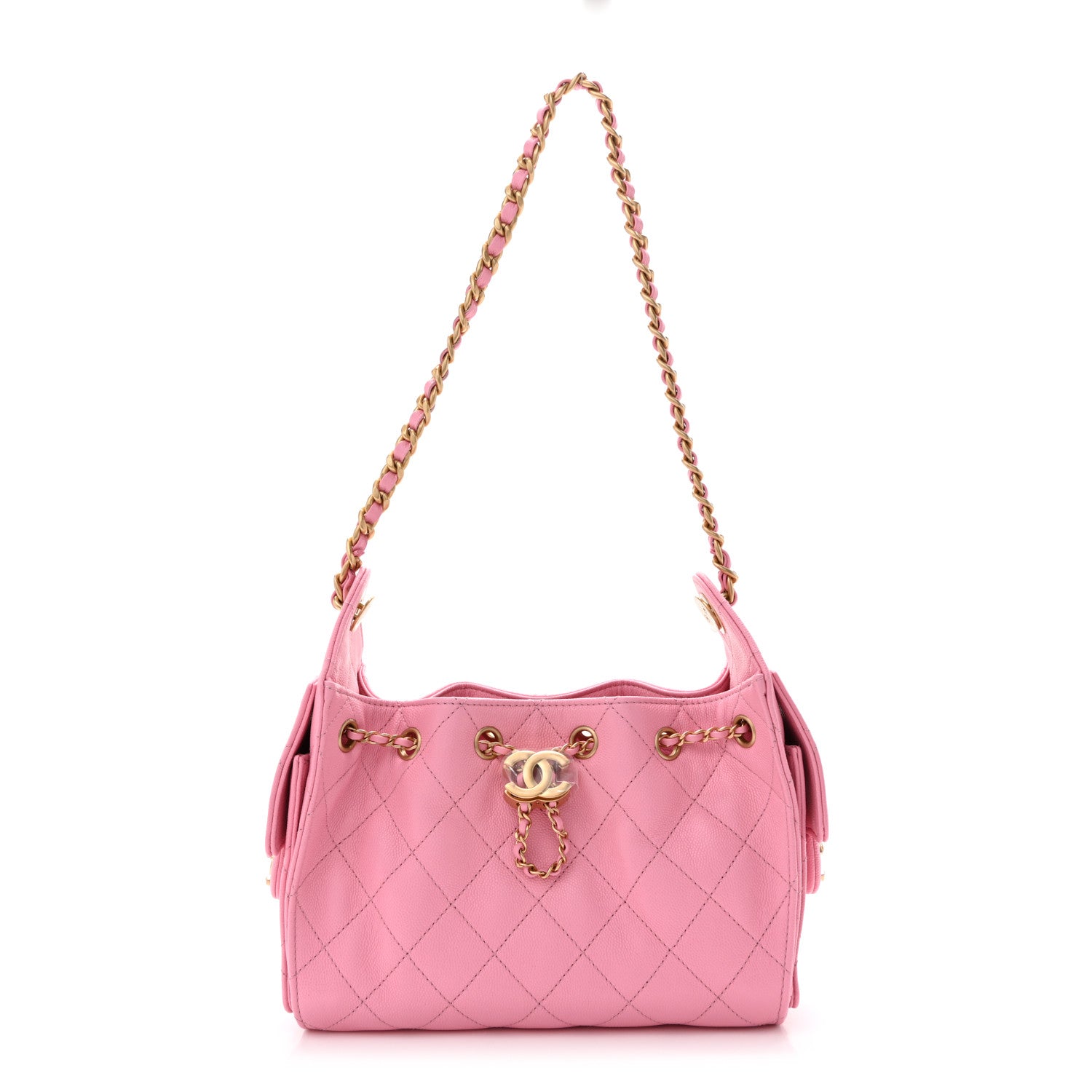 Chanel Caviar Quilted Mini Chanel 25 Handbag Pink 2 of 21