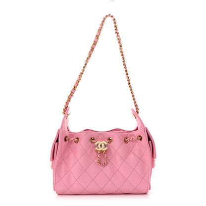 Chanel Caviar Quilted Mini Chanel 25 Handbag Pink 2 of 21