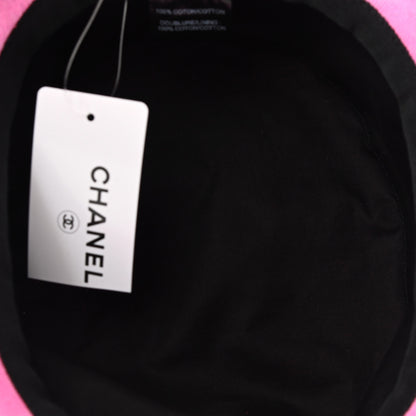 Chanel Denim Logo Bucket Hat M Pink Yellow 9 of 9