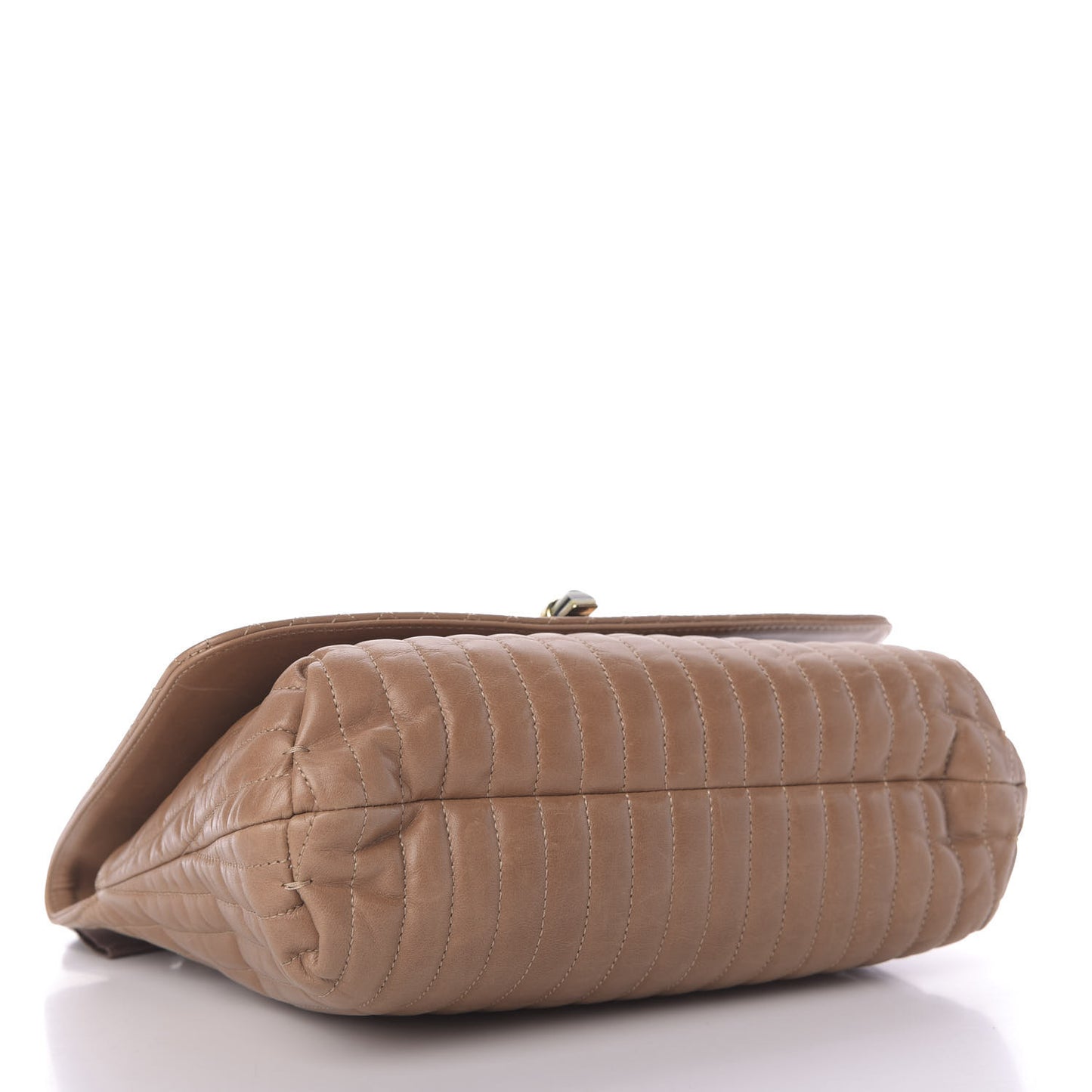 Calfskin Quilted Medium Happy Shoulder Bag Brown