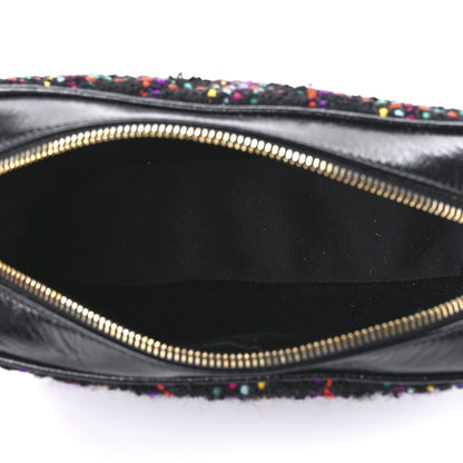 Saint Laurent Tweed Calfskin Monogram Lou Camera Bag Black 5 of 9
