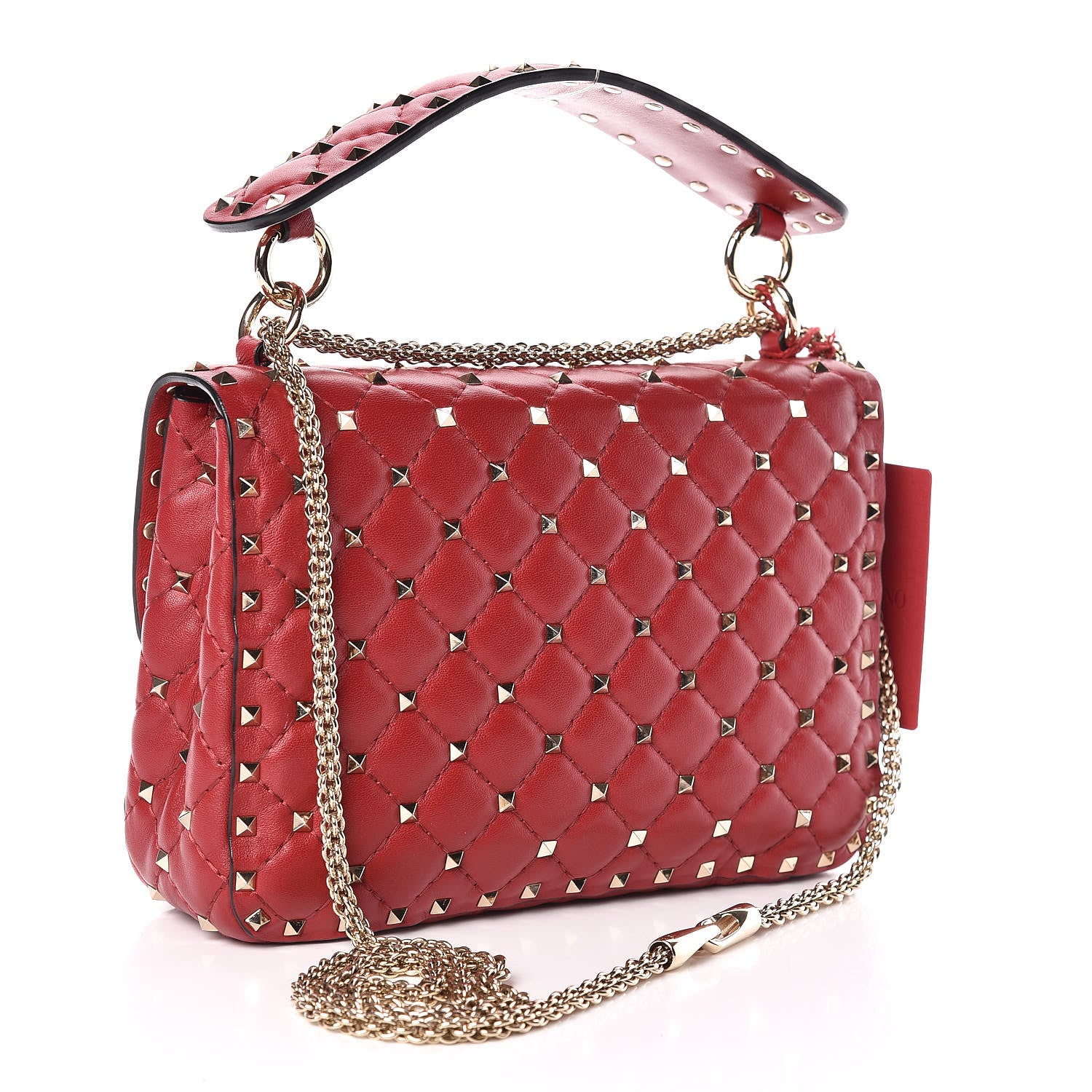 Valentino Garavani Nappa Medium Rockstud Spike Shoulder Bag Rosso Valentino 3 of 10