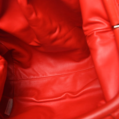Bottega Veneta Nappa Maxi Intrecciato The Pouch Oversized Clutch Bright Red 5 of 10