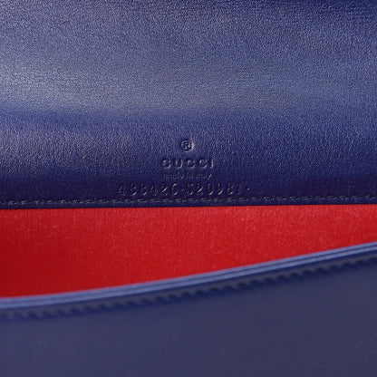 Gucci Velvet Matelasse GG Marmont Mini Bag Cobalt Blue 5 of 9