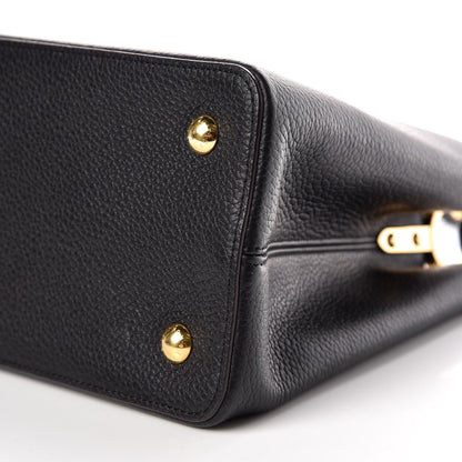 Louis Vuitton Taurillon Capucines MM Black 6 of 9
