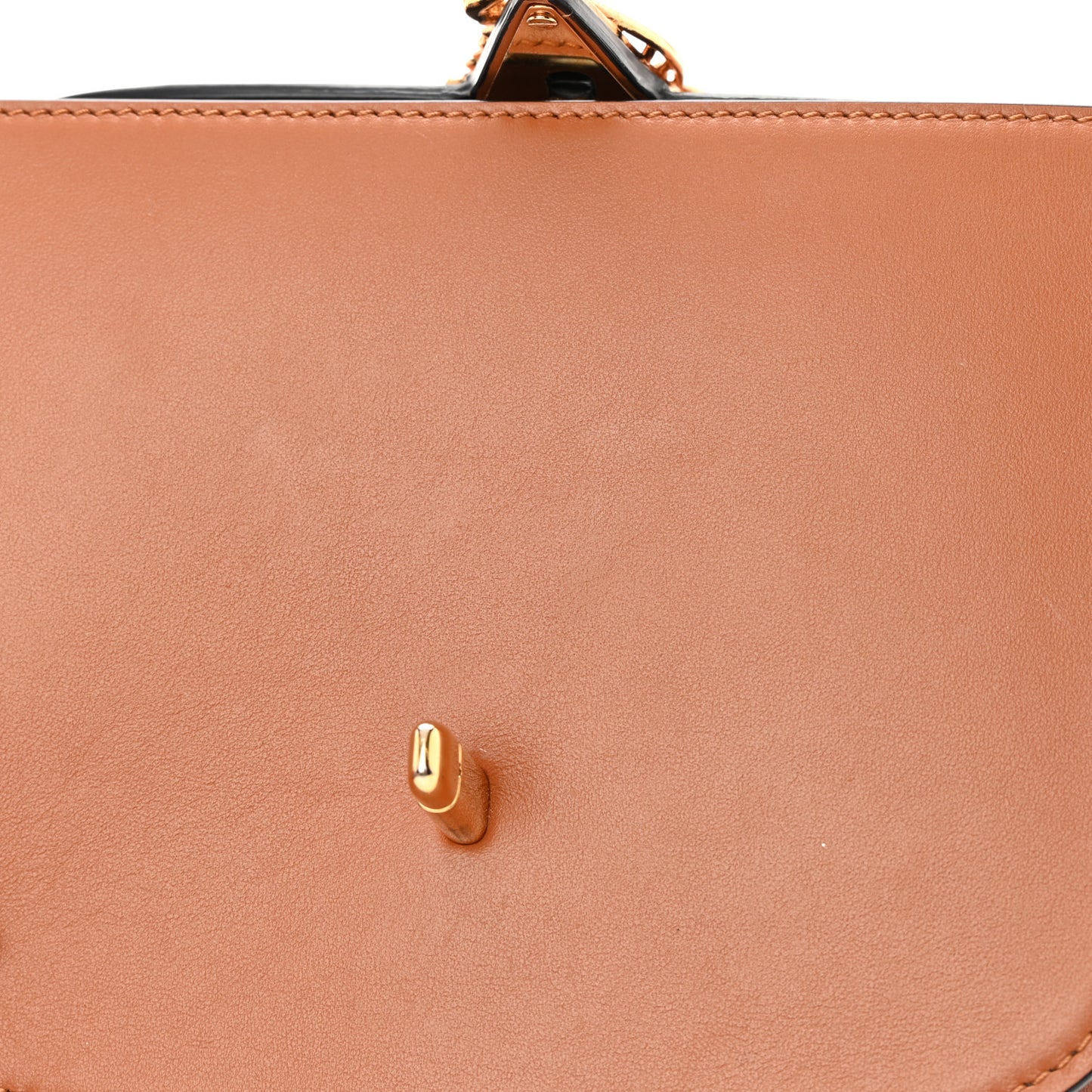 Vitello Barocco Virtus Small Top Handle Shoulder Bag Brown