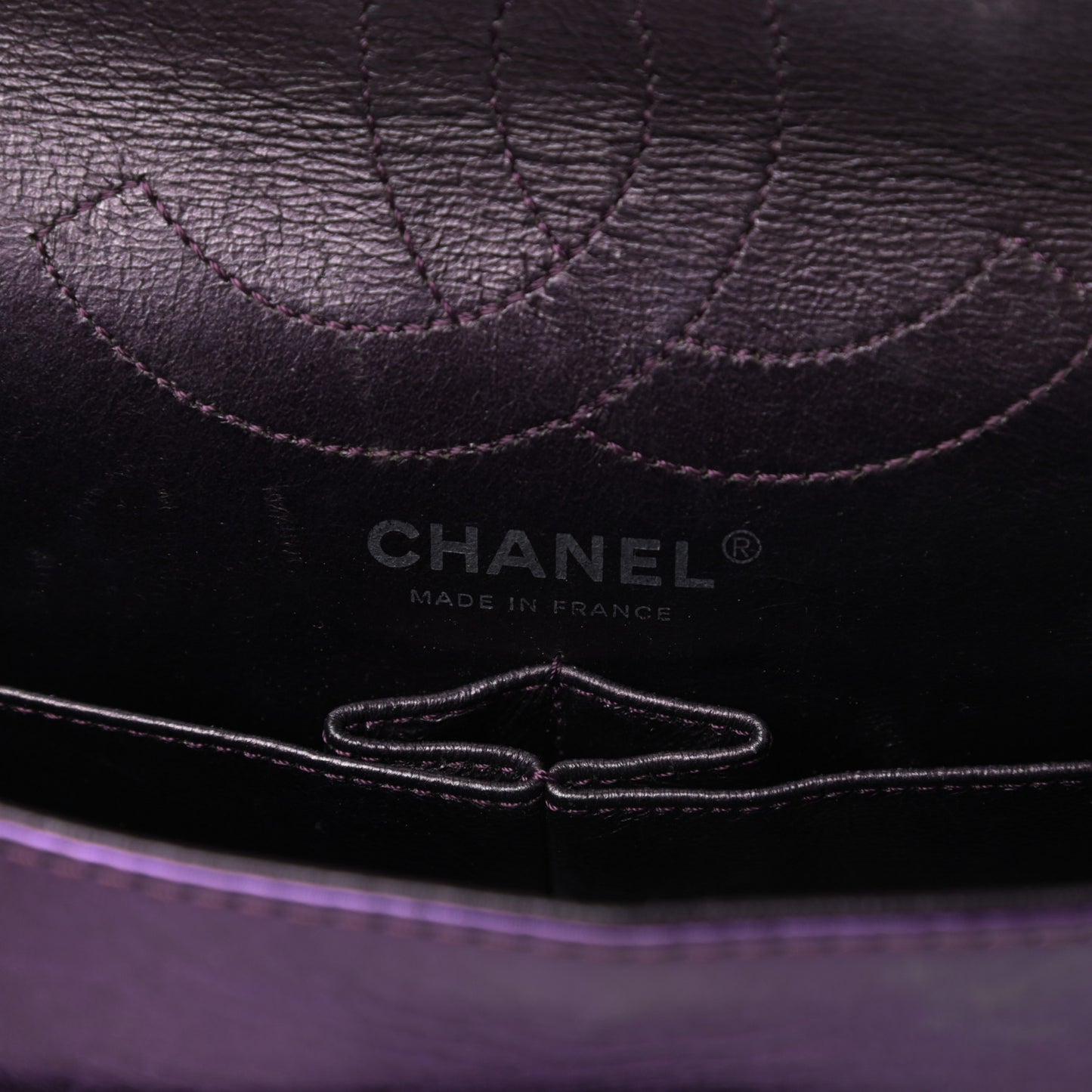 Metallic Aged Calfskin Quilted 2.55 Reissue 226 Flap Purple