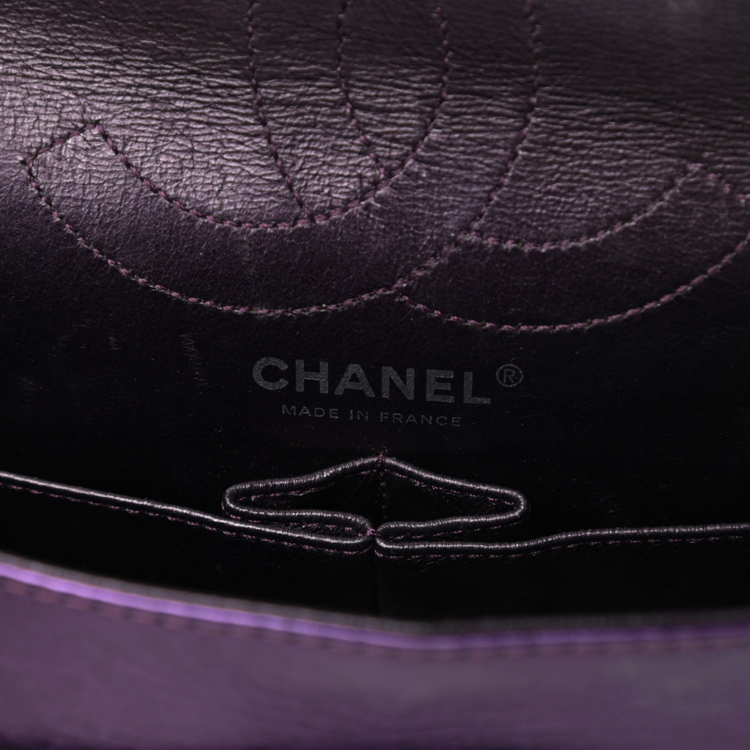 Chanel Metallic Aged Calfskin Quilted 2.55 Reissue 226 Flap Purple 6 of 15
