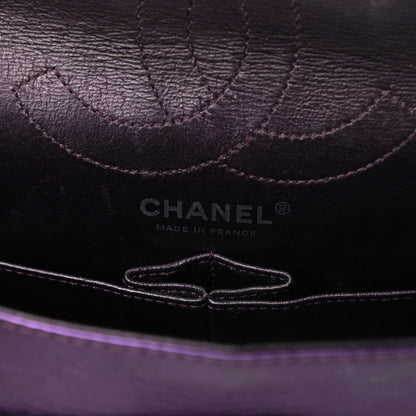 Chanel Metallic Aged Calfskin Quilted 2.55 Reissue 226 Flap Purple 6 of 15