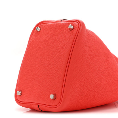 Hermes Taurillon Clemence Picotin Lock 18 PM  Rouge Pivoine 10 of 10