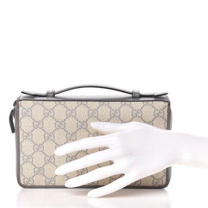 Gucci GG Supreme Monogram Travel Document Case Ecru Grigio 2 of 7
