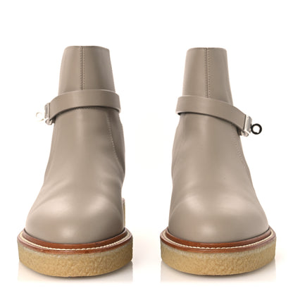 Hermes Calfskin History Ankle Boots 39 Beige Mastic 3 of 12