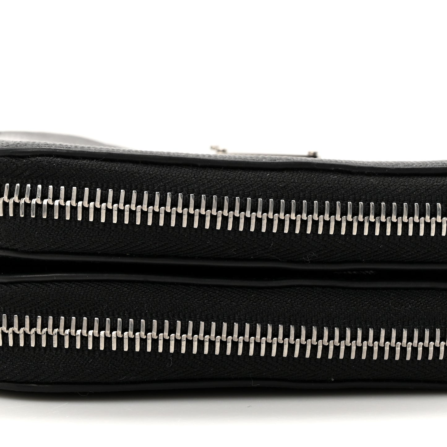 Saffiano Mini Triangle Crossbody Pouch Black
