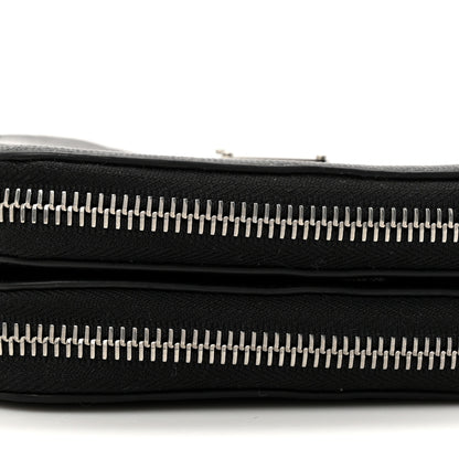 Prada Saffiano Mini Triangle Crossbody Pouch Black 9 of 10