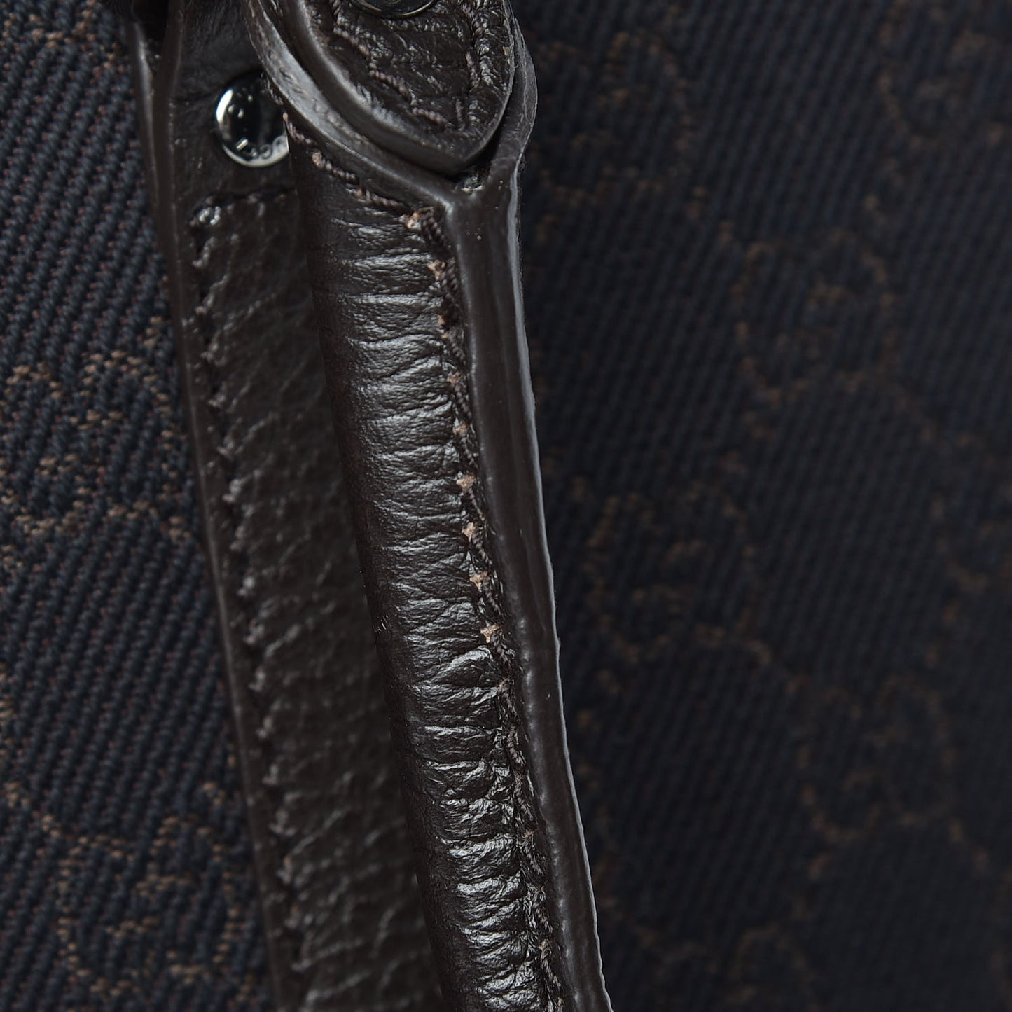 Denim Dollar Calfskin GG Monogram Medium Joy Tote Brown