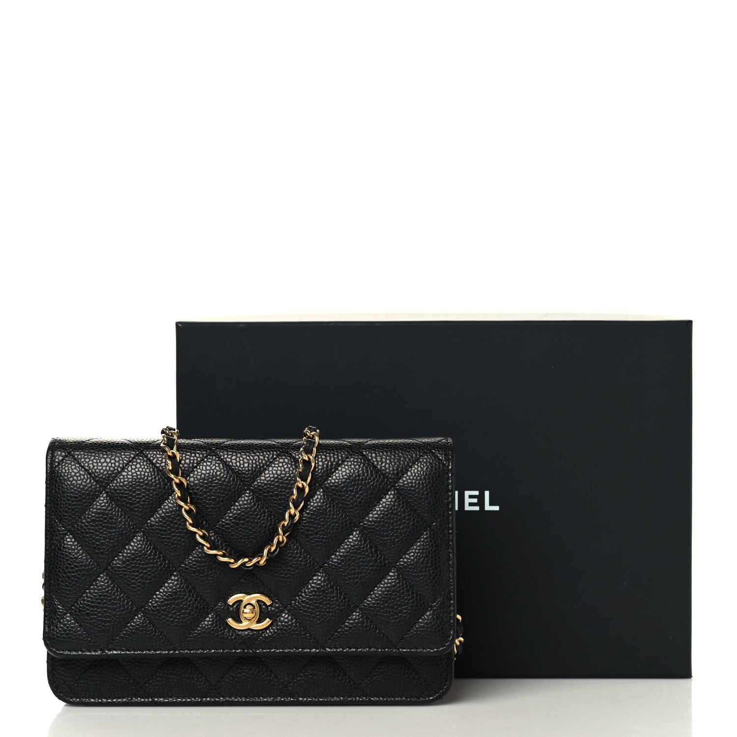 Chanel Caviar Quilted CC Turnlock Wallet On Chain WOC Black 12 of 12