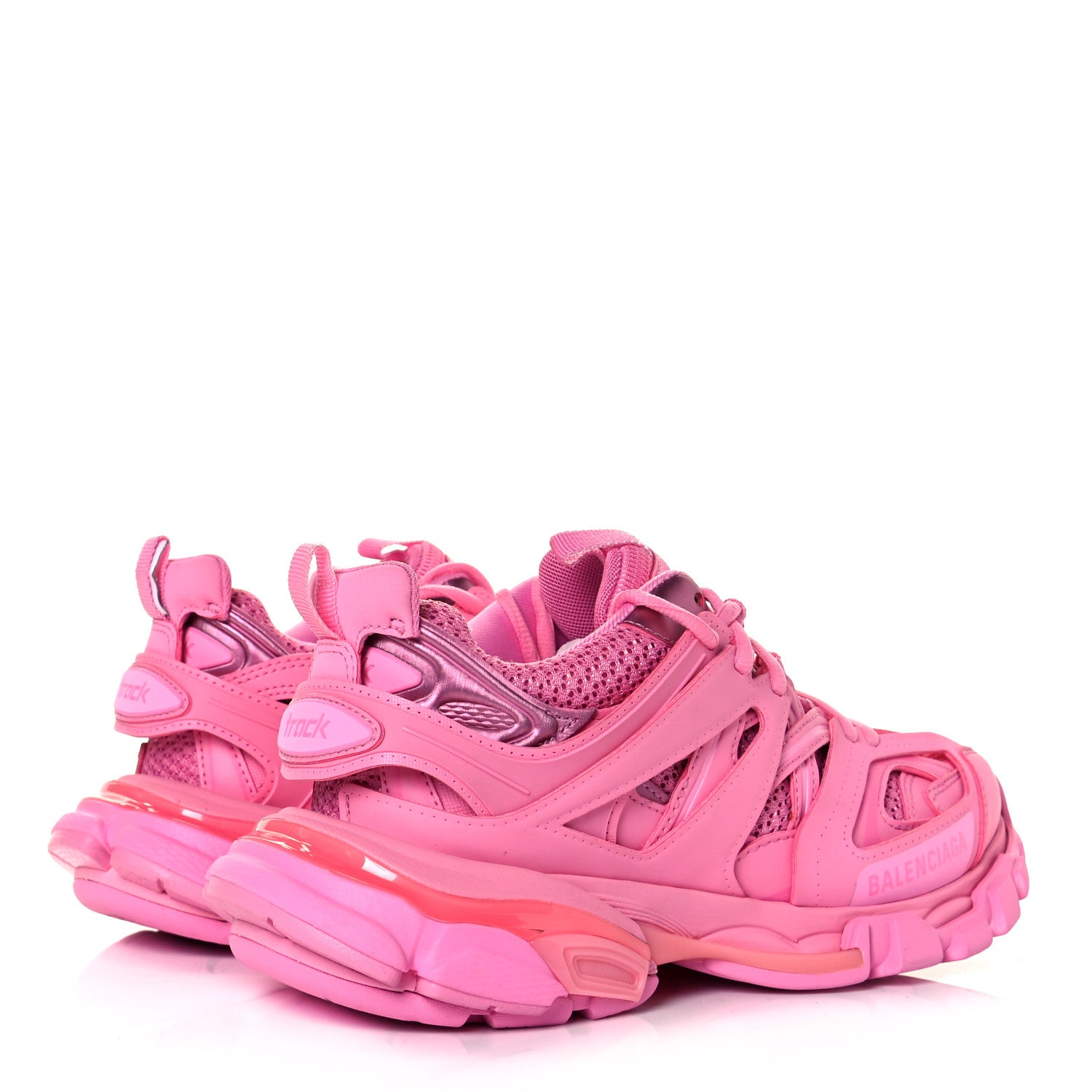 Balenciaga Mesh Nylon Womens Track Sneakers 38 Pink 4 of 9