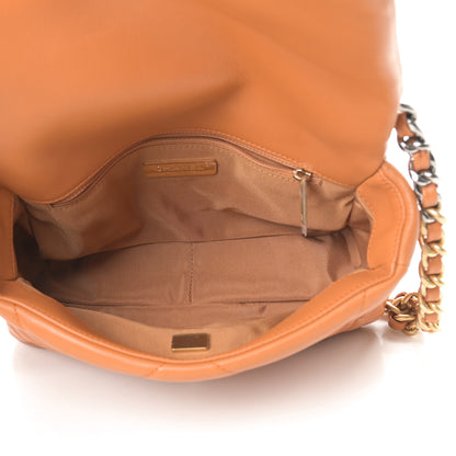 Chanel Lambskin Quilted Medium Chanel 19 Flap Light Brown 5 of 11