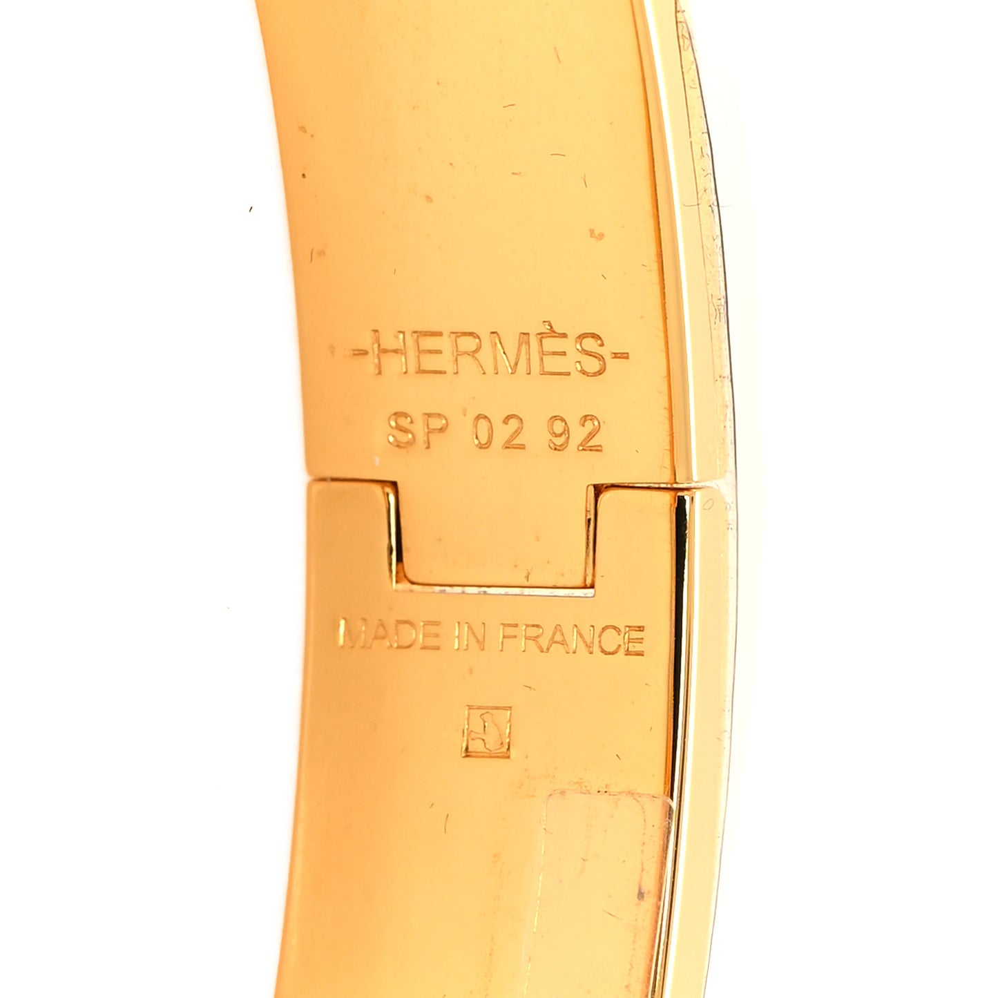 Enamel Narrow Clic Clac H Bracelet PM Marron Glace