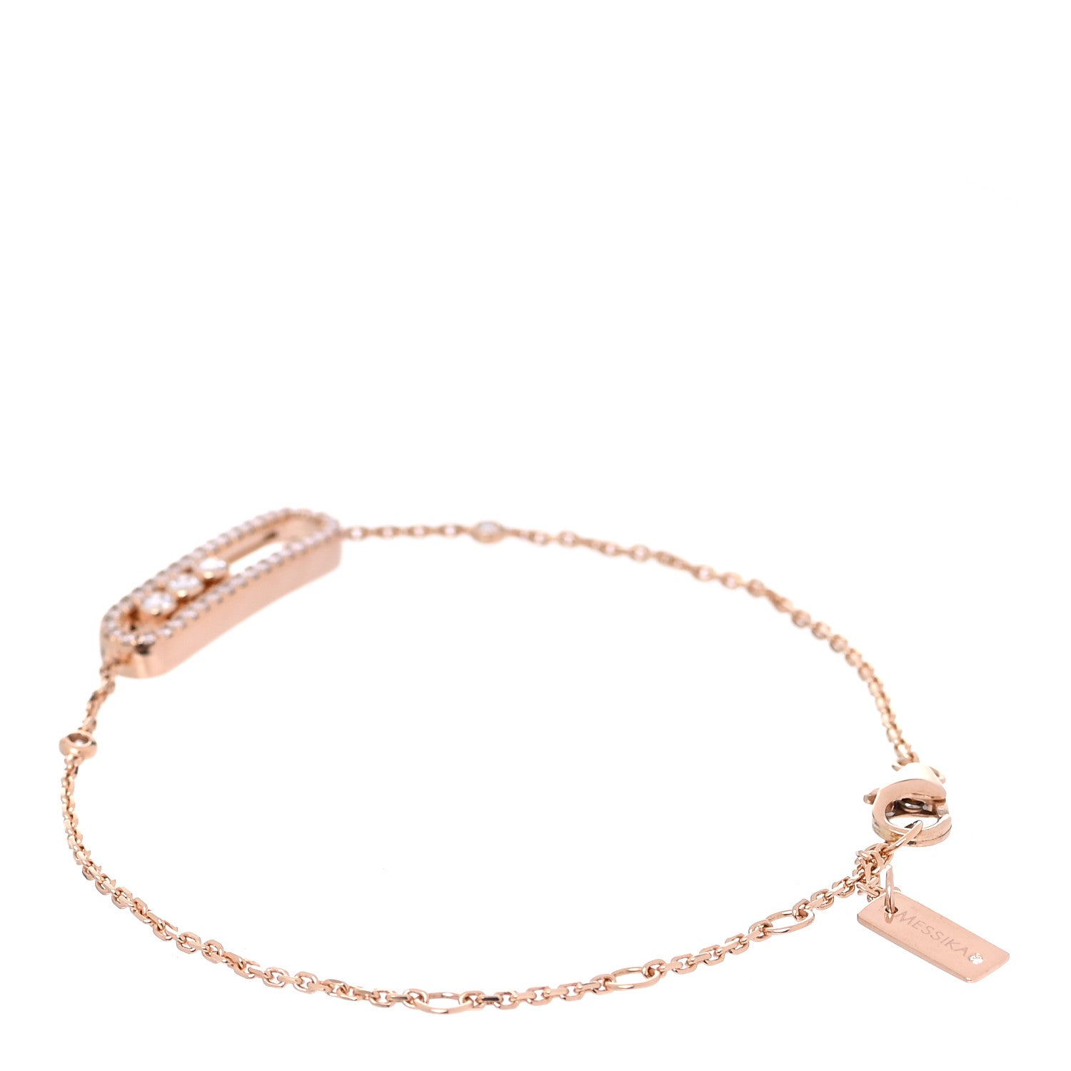 Messika 18K Rose Gold Diamond Pave Baby Move Classic Bracelet 3 of 8
