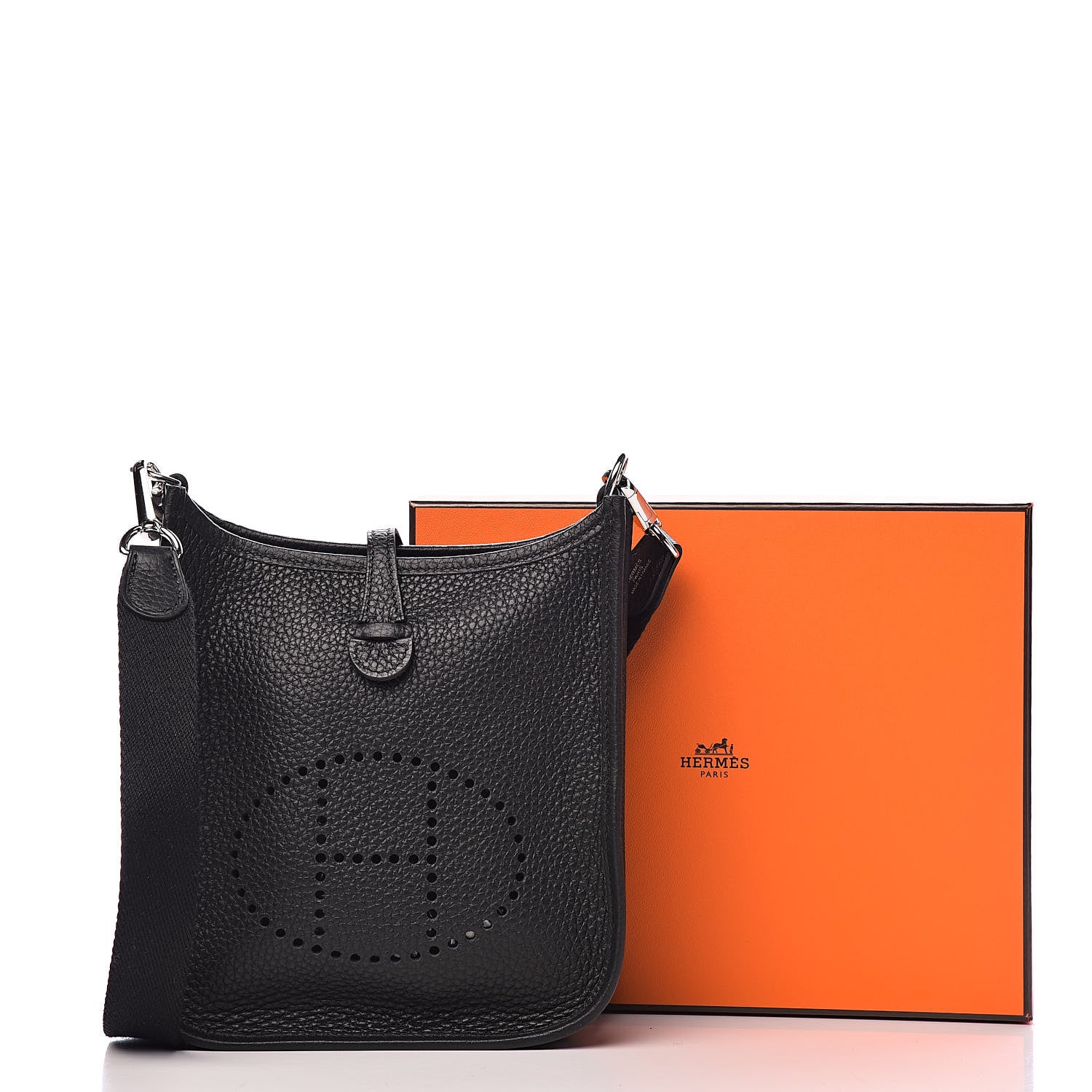 Hermes Taurillon Clemence Evelyne TPM Black 11 of 11