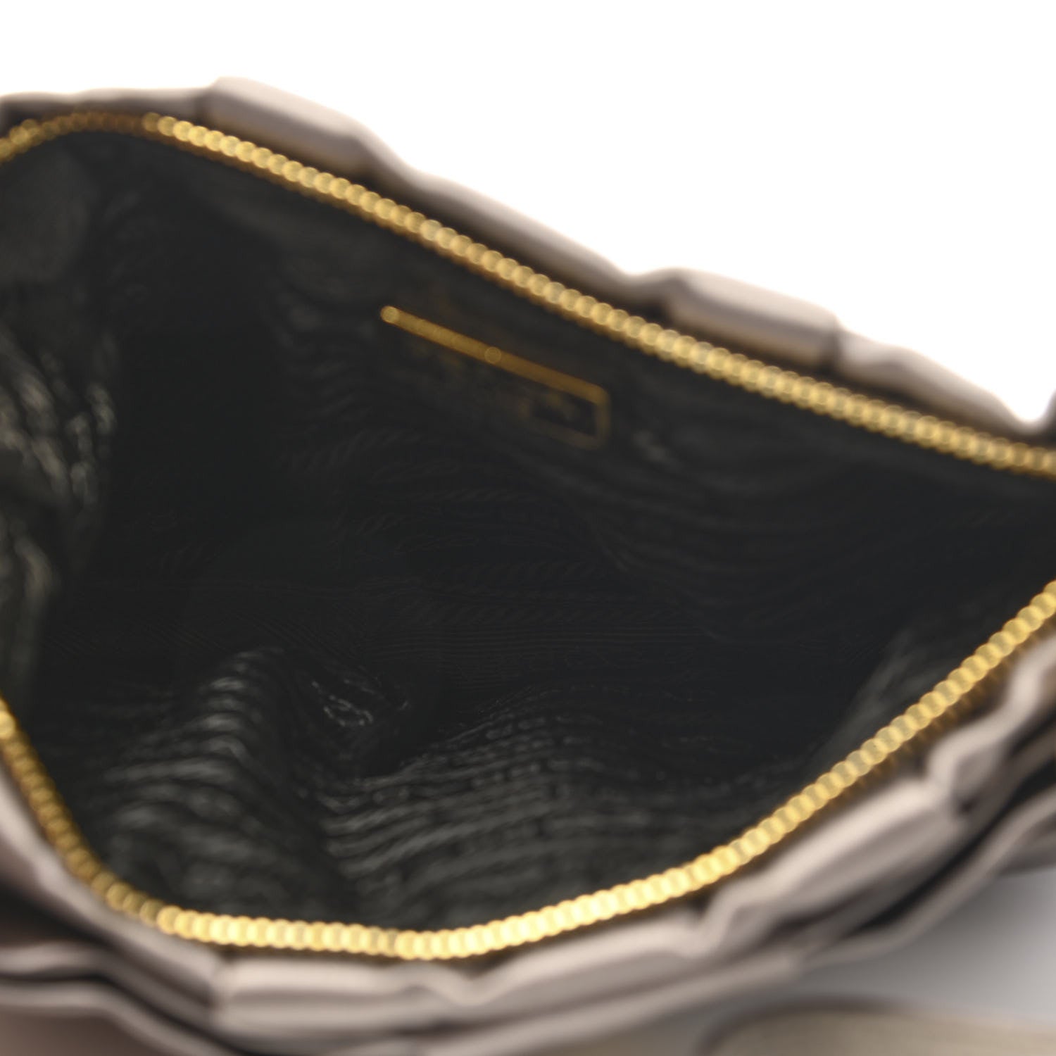 Prada Satin Rasso Bow Wristlet Grey 5 of 6