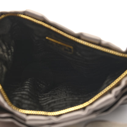 Prada Satin Rasso Bow Wristlet Grey 5 of 6