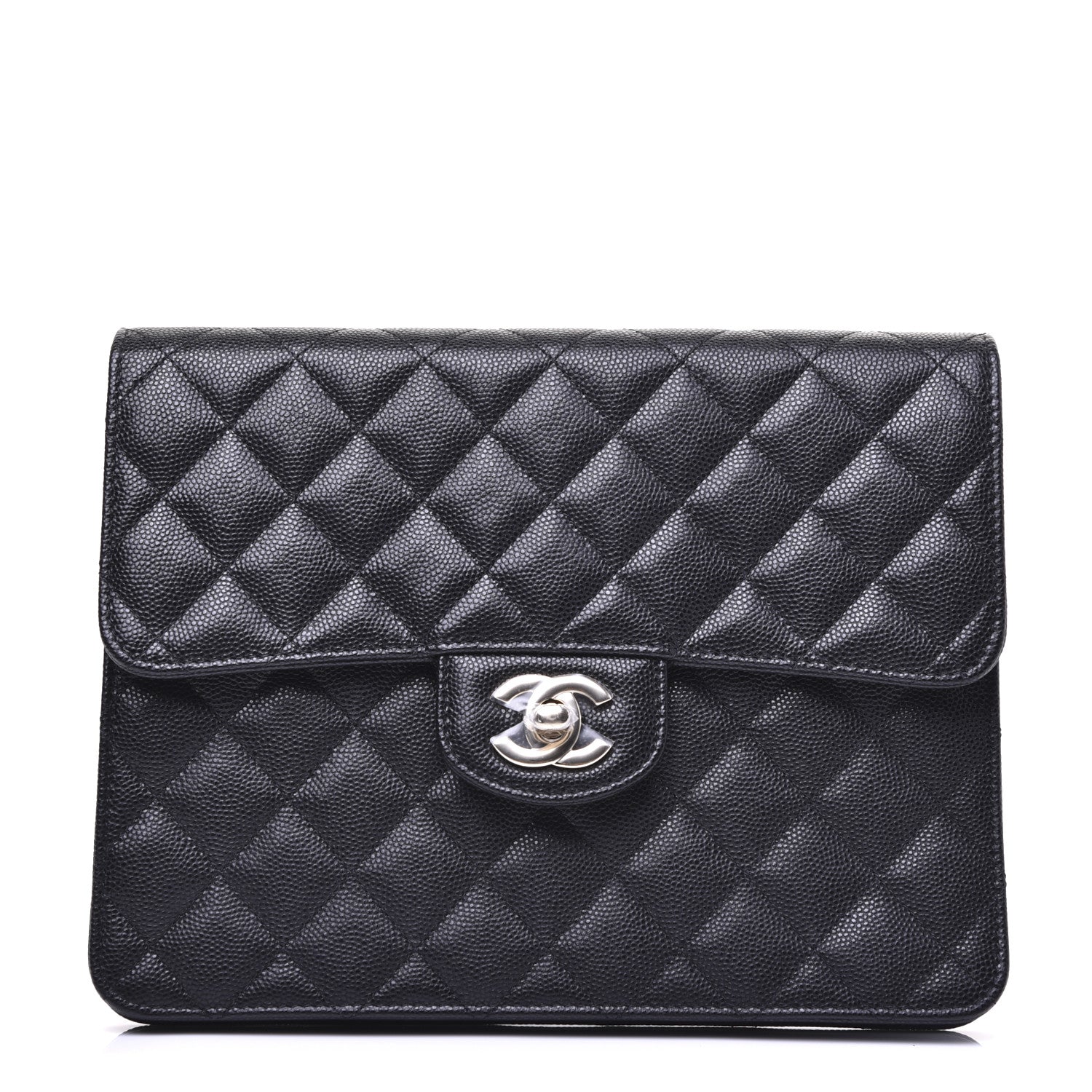 Chanel Caviar Quilted Square Flap Clutch Black 1 of 13