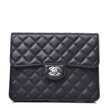 Chanel Caviar Quilted Square Flap Clutch Black 1 of 13